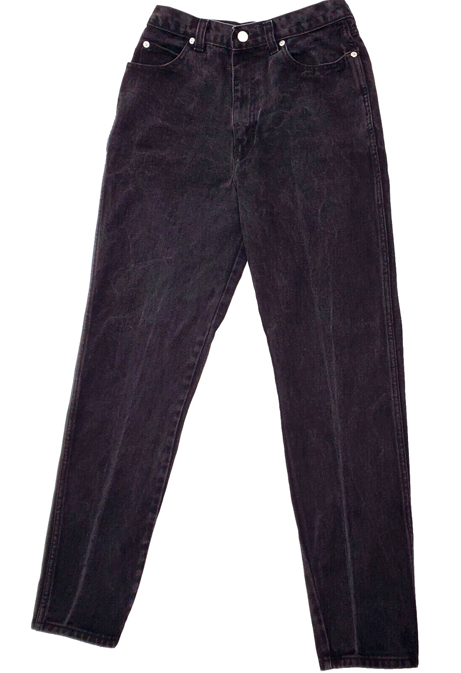 90s Jeanjer Black Jeans Womens 9 / 10 Distressed High Rise Tapered Mom Denim 80s